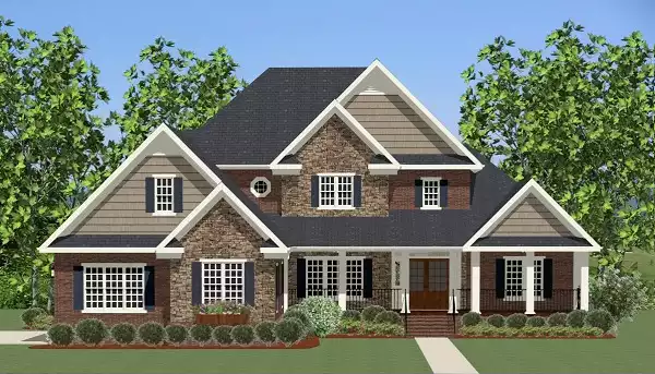 image of traditional house plan 6822